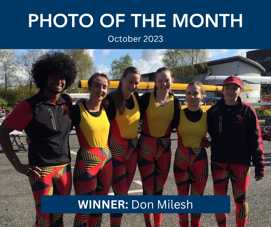 Congrats to Don, the winner of last month's Photo of the Month competition! 🎉 Check out this amazing shot from Glasgow Rowing Club's Nov Women's Squad rocking their brand new funky leggings in vibrant red, yellow, and black. They're bringing all the colours to the water! 🌈🚣‍♀️
