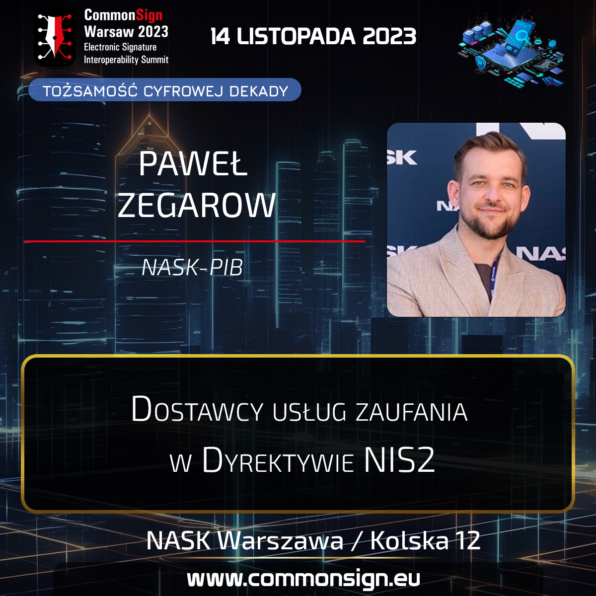NASK_pl's tweet photo. Dlaczego warto uczestniczyć w konferencji #CommonSign 2023?
➡️ Weźmiesz aktywny udział w budowaniu mechanizmów interoperacyjności #ePodpis i #eIdentyfikacja.
➡️ Nawiążesz cenne kontakty.
➡️ Wysłuchasz prezentacji specjalistów m. in. z NASK!
Dołącz: https://t.co/sH8t0kh3m0 https://t.co/Fy36ZOgJl8