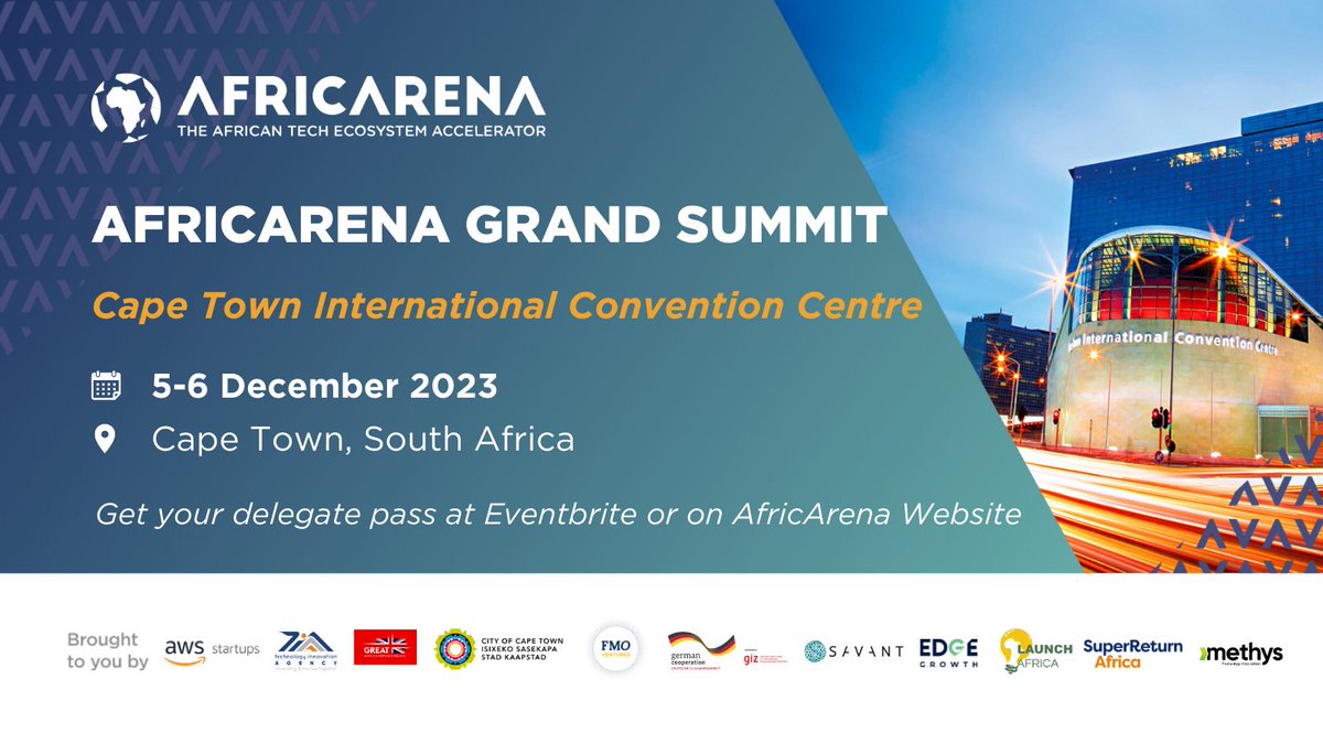We are announcing our best African continental winners in each Open Innovation Challenge category at the AfricArena Grand Summit  from 5 - 6 December 2023 in Cape Town, South Africa. Get  tickets here bit.ly/46PlSVc or via Eventbrite bit.ly/46PlSVc #techevents