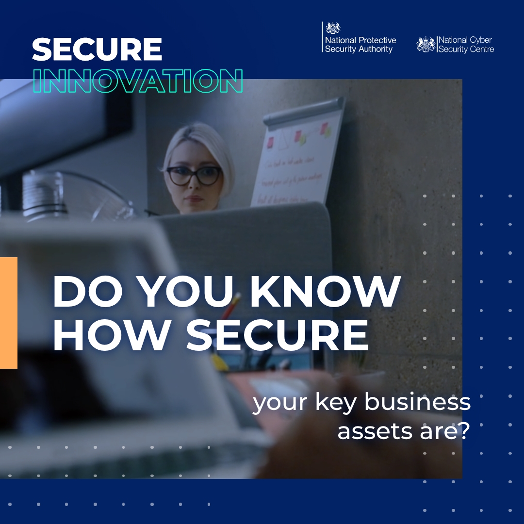 Do you know how secure your key business assets are? The Secure Innovation Quick Start Guide outlines how you can conduct an audit of your critical assets. Visit ow.ly/PscY50PZ7kn to find out more. #secureinnovation @NCSC