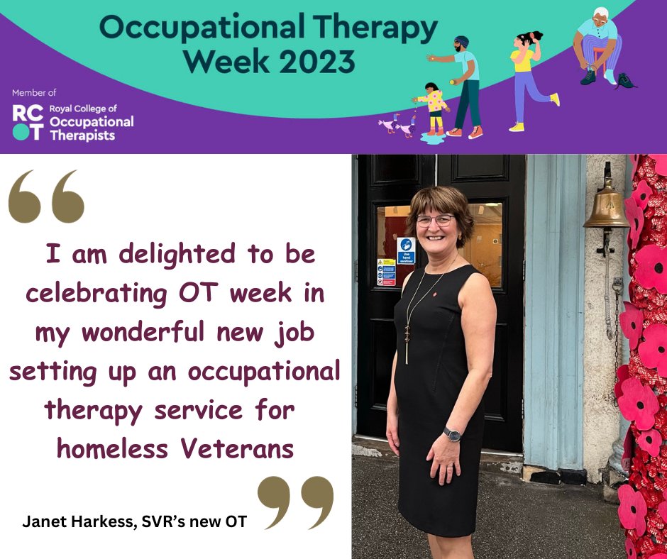 SVR is delighted to support Occupational Therapy week 2023 (6-12 November) with Janet Harkess, our newly-appointed and first ever full time OT. 
For more information about what Occupational Therapy <a href="/theRCOT/">Royal College of Occupational Therapists</a> can offer visit: rcot.co.uk/.../occupation…

#OTWeek #otweek23
