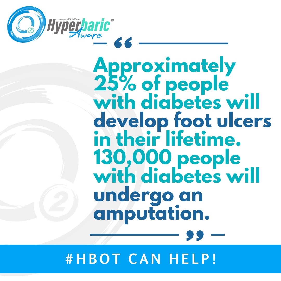 HyperbaricAware's tweet image. Did you know that hyperbaric oxygen therapy can provide hope &amp;amp; accelerate healing for patients struggling with #DiabeticFootWounds? 

Join us in #RaiseAwareness &amp;amp; help #SaveALimb &amp;amp; a life.

Learn more at hyperbaricaware.com/hyperbaric-oxy…

#HyperbaricAware #DiabetesSupport #LimbPreservation