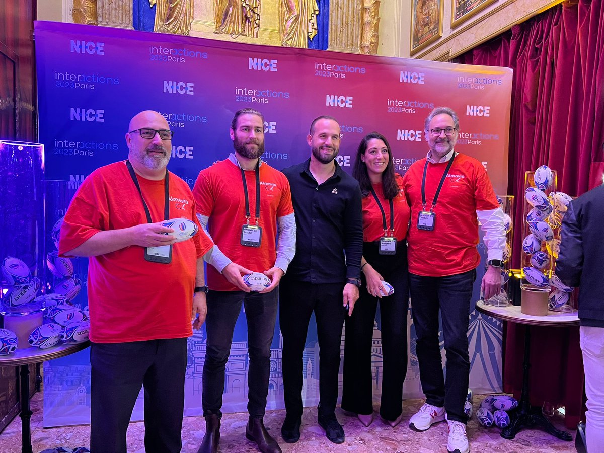 AlmaviaCX's tweet image. Nous y étions !
Quelle journée sensationnelle sous le chapiteau Le @CirquedHiver pour la conférence @NICELtd Interactions Paris 2023 ! 
Sans surprise, l'#IA était au rendez-vous, sans oublier l'invité d'honneur Frederic Michalak. #AlmaviaCX était au cœur de l'événement.