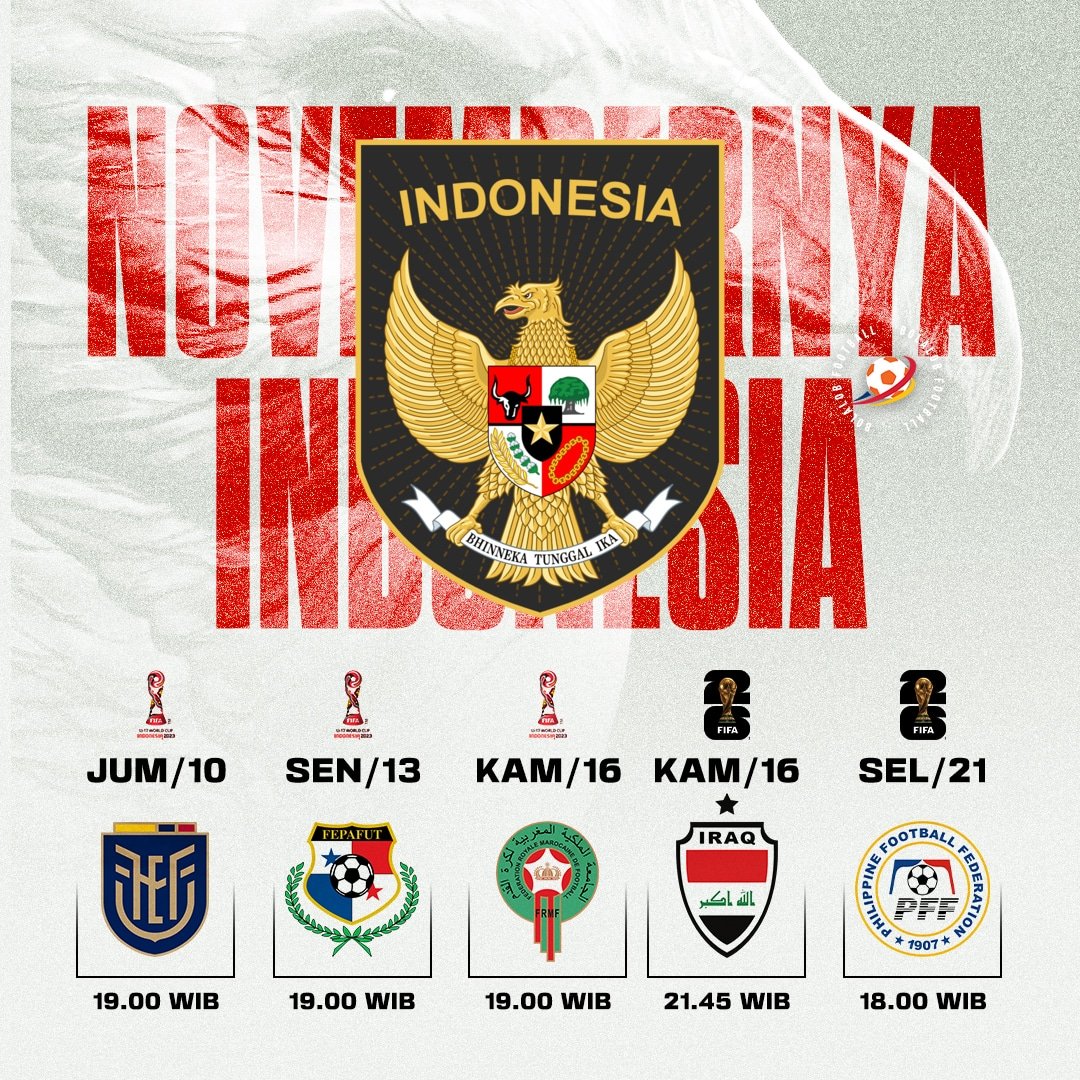 Bulan November, bulannya Hari Pahlawan. Timnas akan mengarungi jadwal besejarah di bulan ini. Timnas U-17 akan melakoni debut dipentas Piala Dunia U-17 dengan menghadapi 3 lawan, Ekuador, Panama dan Maroko.