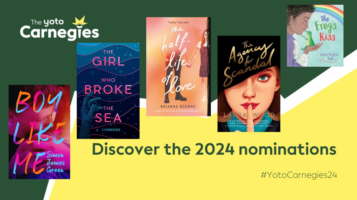 Scholastic UK (@scholasticuk) on Twitter photo We are so thrilled to have so many brilliant authors and illustrators on the #YotoCarnegies24 nominations list!
Congrats to <a href="/simonjamesgreen/">Simon James Green</a>, <a href="/aconnors_writes/">A. Connors</a>, <a href="/BriannaBourneYA/">Brianna Bourne π©°πΈπ</a>, @lauraclarewood, Toto & @mrjamesmayhew! We are so thrilled to have so many brilliant authors and illustrators on the #YotoCarnegies24 nominations list!
Congrats to <a href="/simonjamesgreen/">Simon James Green</a>, <a href="/aconnors_writes/">A. Connors</a>, <a href="/BriannaBourneYA/">Brianna Bourne π©°πΈπ</a>, @lauraclarewood, Toto & @mrjamesmayhew!