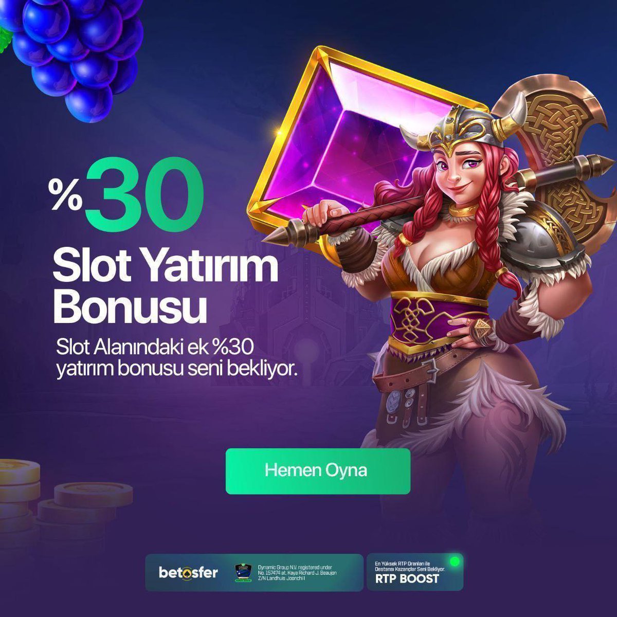 🎰 Betosfer'de Çevirdikçe Kazan!!

🎁 %30 Slot Yatırım Bonusu

💰 En yüksek RTP oranlarına sahip Slot oyunları ile sınırsızca kazanmanın heyecanını #Betosfer'de yaşayın🥳

🏧 1.000.000₺ Çekim Limiti

💯 Kazananların tek adresi!!

🌎 bit.ly/Betosferadres
