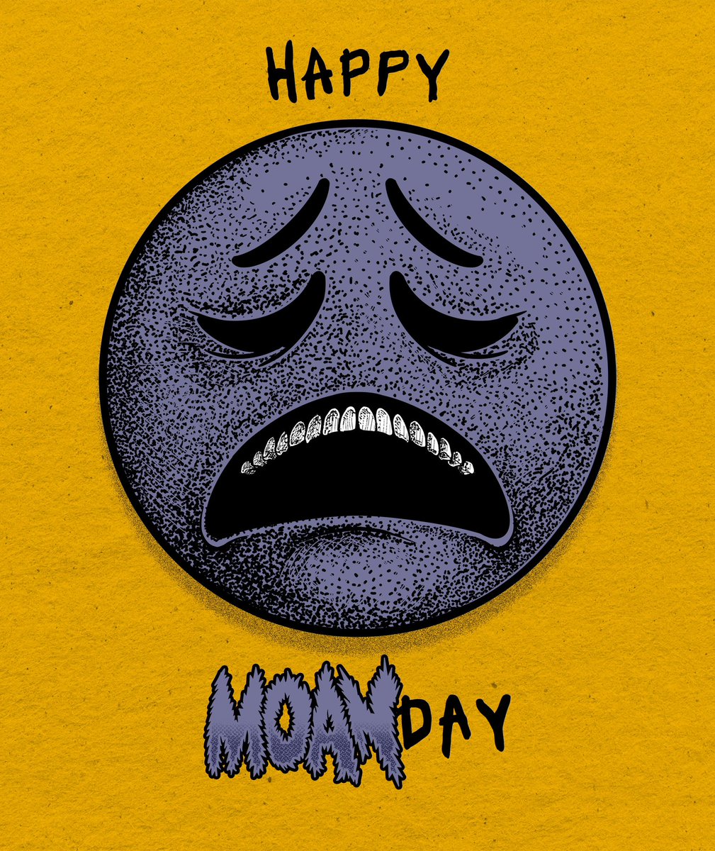 Happy MOANday!
.
.
Maybe if we ignore Monday it'll go away.
.
.
.
.
#lowbrow #artwork #moan #mondaymotivation #monday #illustration #blackwork #drawing #skullart #ink #darkart #emoji #custom #draw #inktober #handmade #art #lowbrowart #newcontemporary #comix #artist #creepyart