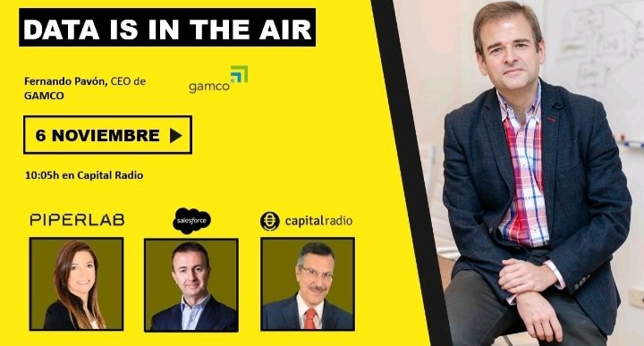PiperLab (@piperlab_es) on Twitter photo Comenzamos Data is in the air en <a href="/CAPITALRADIOB/">CAPITAL RADIO</a> con Fernando Pavón, CEO de <a href="/gamcosl/">GAMCO S.L.</a> para hablar de #InteligenciaArtificial y riesgos no financieros como la reputación de marca Comenzamos Data is in the air en <a href="/CAPITALRADIOB/">CAPITAL RADIO</a> con Fernando Pavón, CEO de <a href="/gamcosl/">GAMCO S.L.</a> para hablar de #InteligenciaArtificial y riesgos no financieros como la reputación de marca