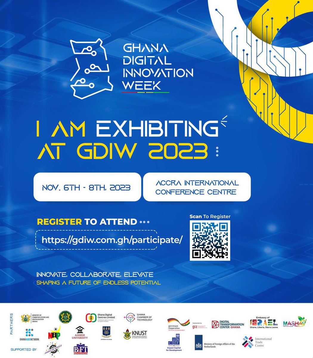 asaanapay's tweet photo. Join AsaanaPay for the three days of innovation, collaboration and elevation at GDIW. Happening from November 6th to 8th, the event is happening at the Accra International Conference Center. Mark your calendar and don’t miss out on the excitement! 
#gdiw #gdiw23 #GDIW #GDIW23 https://t.co/hCUhs8oQwU