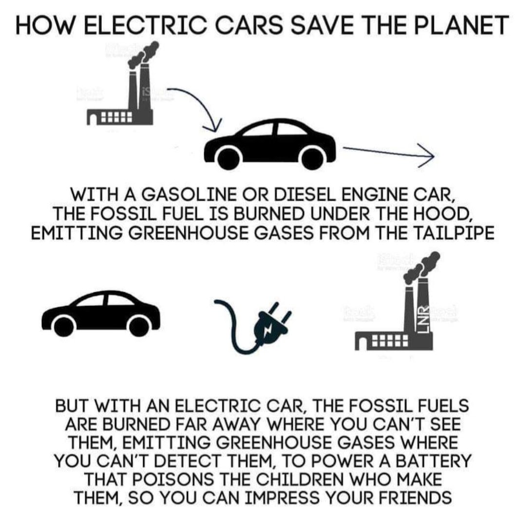 I have been saying this in all my environment related talks over the last few years...

Shifting to e-vehicles is not helping the environment in any way, we are just shifting the source of air pollution from our car to the distant power plant.

#SadhaMaanusSays
#HydrogenCar 💕😍