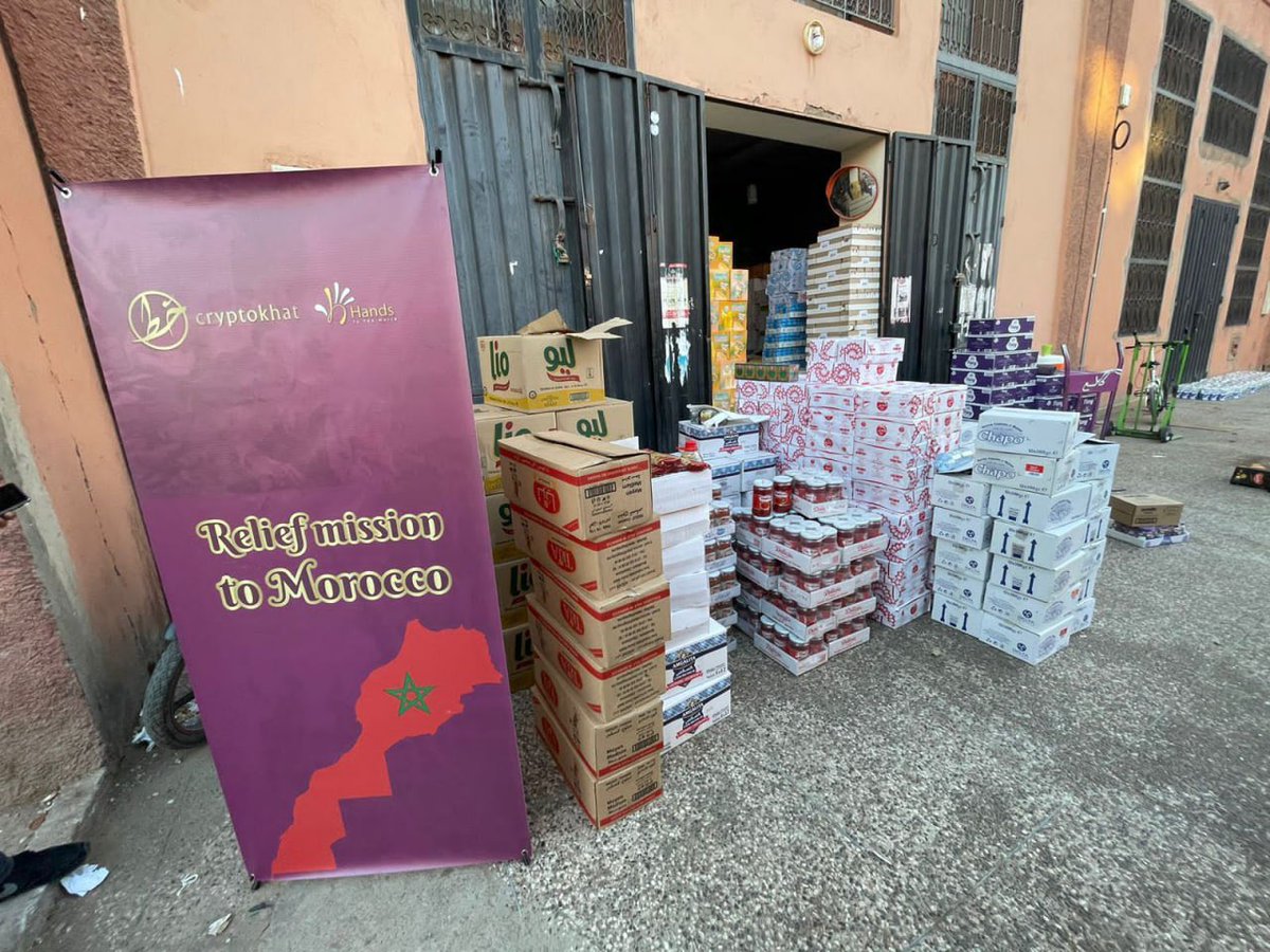 Thecryptokhat's tweet image. 🌎Relief Mission to Morocco🌎 

Alhamdulillah, here are some updates for the relief mission in Morocco for the Moroccans who lost their homes due to the earthquake. 

Thank you for everyone’s ongoing support.

#prayformorocco #cryptokhat