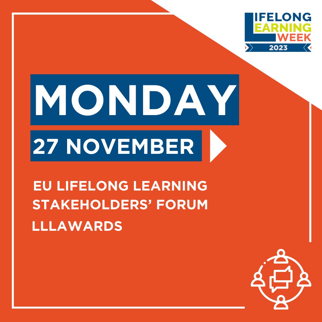 lllplatform's tweet photo. 📣 The #LLLWeek is on the way!

On Monday 27:
🗣️EU Lifelong Learning Stakeholders' Forum, a space for CSOs &amp; education stakeholders to give their feedback on the European Education Area (EEA).
🏆#LLLAwards ceremony 
🥂Reception!

Agenda &amp; registrations: https://t.co/IfLgkcRisd https://t.co/ZmZOtxilGC