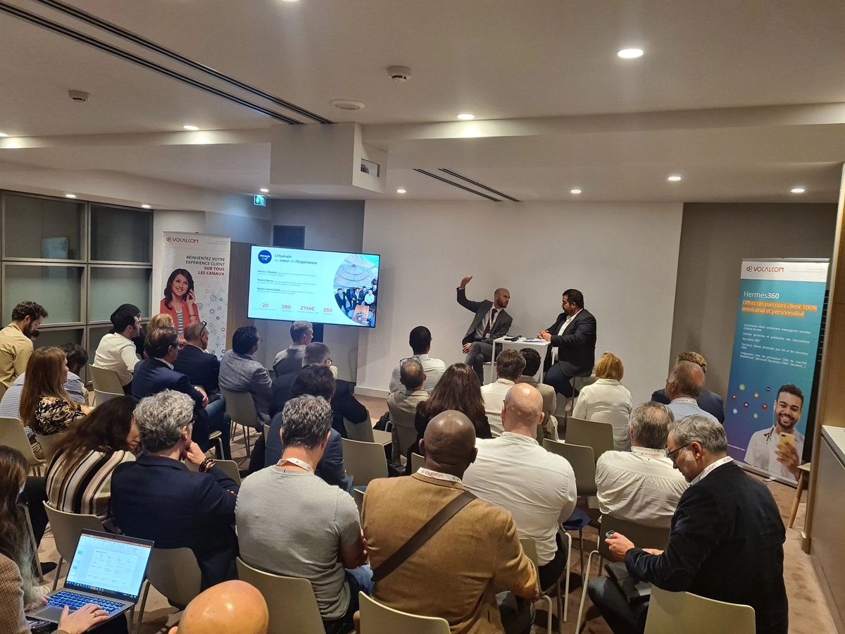 AlmaviaCX's tweet image. Un grand merci à toute l'équipe @Vocalcom  pour l'invitation et cet évènement riche en échanges !
C'était une belle occasion pour #AlmaviaCX de présenter la démarche à suivre pour booster la #performance dans les centres de #RelationClient.