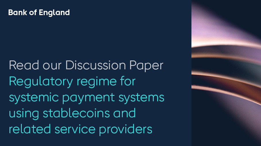 bankofengland's tweet photo. We have published a Discussion Paper setting out the Bank’s proposed regulatory regime for systemic payment systems using stablecoins and related service providers: https://t.co/xtlbDN4Fqd

Share your views on the regime by Tuesday, 6 February 2024: https://t.co/AiICZomiDn https://t.co/lEkz25EPer