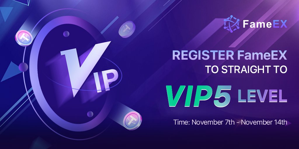 FameEXGlobal's tweet photo. 🥳Register #FameEX To Straight To VIP5 Level 🚀

Newly registered users must complete the following task👇
✅Activate futures account

⏳Limited to first 500 new users

🔗 Enter here: https://t.co/P3D1mJnA6B

Register now to enjoy more privileges🌈 https://t.co/uspyn4I4fN
