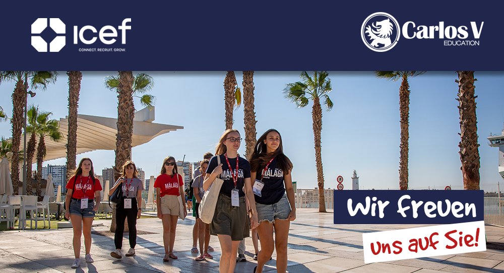 carlosvschool's tweet photo. We're happy to be taking part of #ICEFBerlin. A great opportunity to promote our educational offer and connect with agents and industry professionals from all over the world! #CarlosVEducation https://t.co/TImxQTyBrE