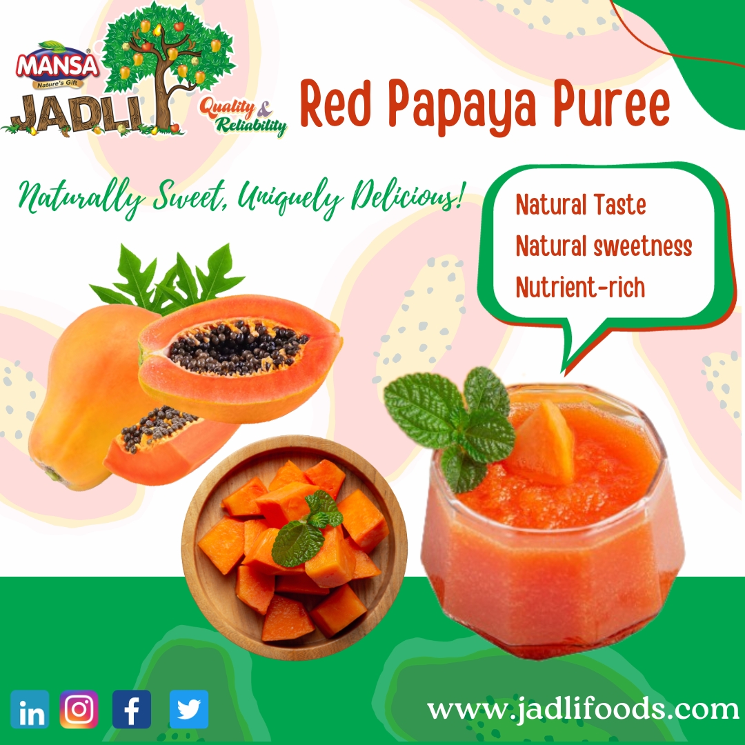 FoodsJadli's tweet photo. Indulge in the vibrant flavors of our Red Papaya Puree and Concentrate, carefully crafted by Jadli Foods Pvt. Ltd. (India).
.
.
.
.
#redpapaya #redpapayapuree #redpapayaconcentrate #ProcessedFruits #FoodManufacturing #Fruits #Fruitpuree #Fruitconcentrate #ProcessedFruits https://t.co/Knfy3DZpd0