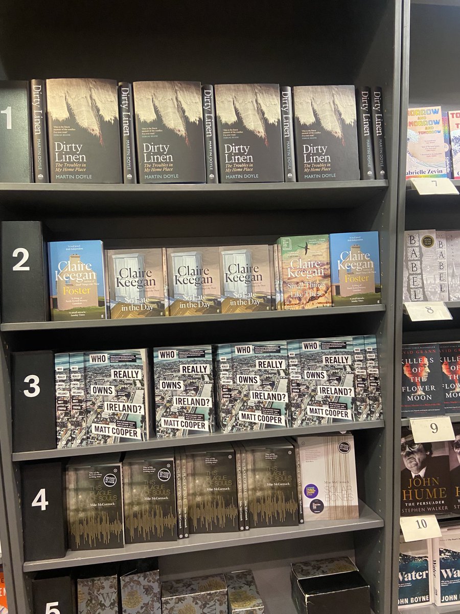 Dirty Linen is either the bestselling book in Hodges Figgis or one of the kids has been rearranging the shelves