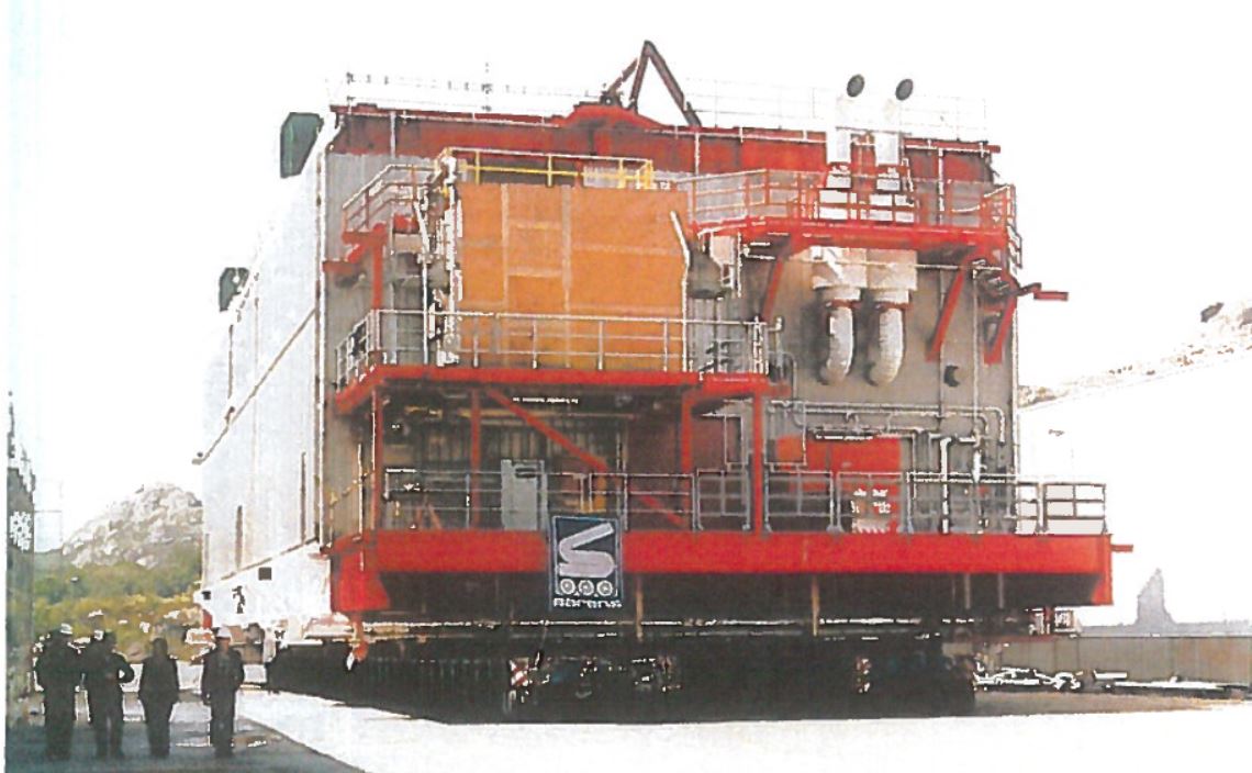 Sarens's tweet photo. #EngineeredTransport of colossal #Prefab structures is one of Sarens’ best-known services. This #SarensSaturdays we’re looking back to 1987, when we loaded-out a huge module in #Egersund, #Norway! #NothingTooHeavy https://t.co/jdzVFKd29i