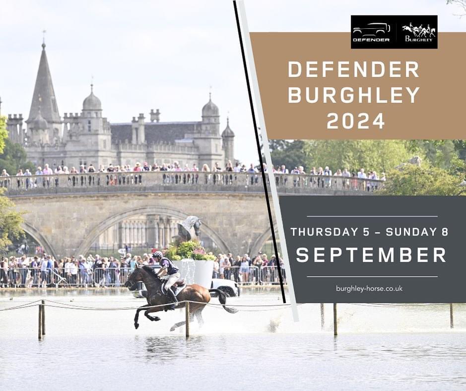 📅 DEFENDER BURGHLEY 2024 📅

Next year’s horse trials will take place Thursday 5 - Sunday 8 September, pop the date in your diary now to make sure you don’t miss out! 

#equestrian #burghleyht #burghleyhorsetrials #eventing #defender