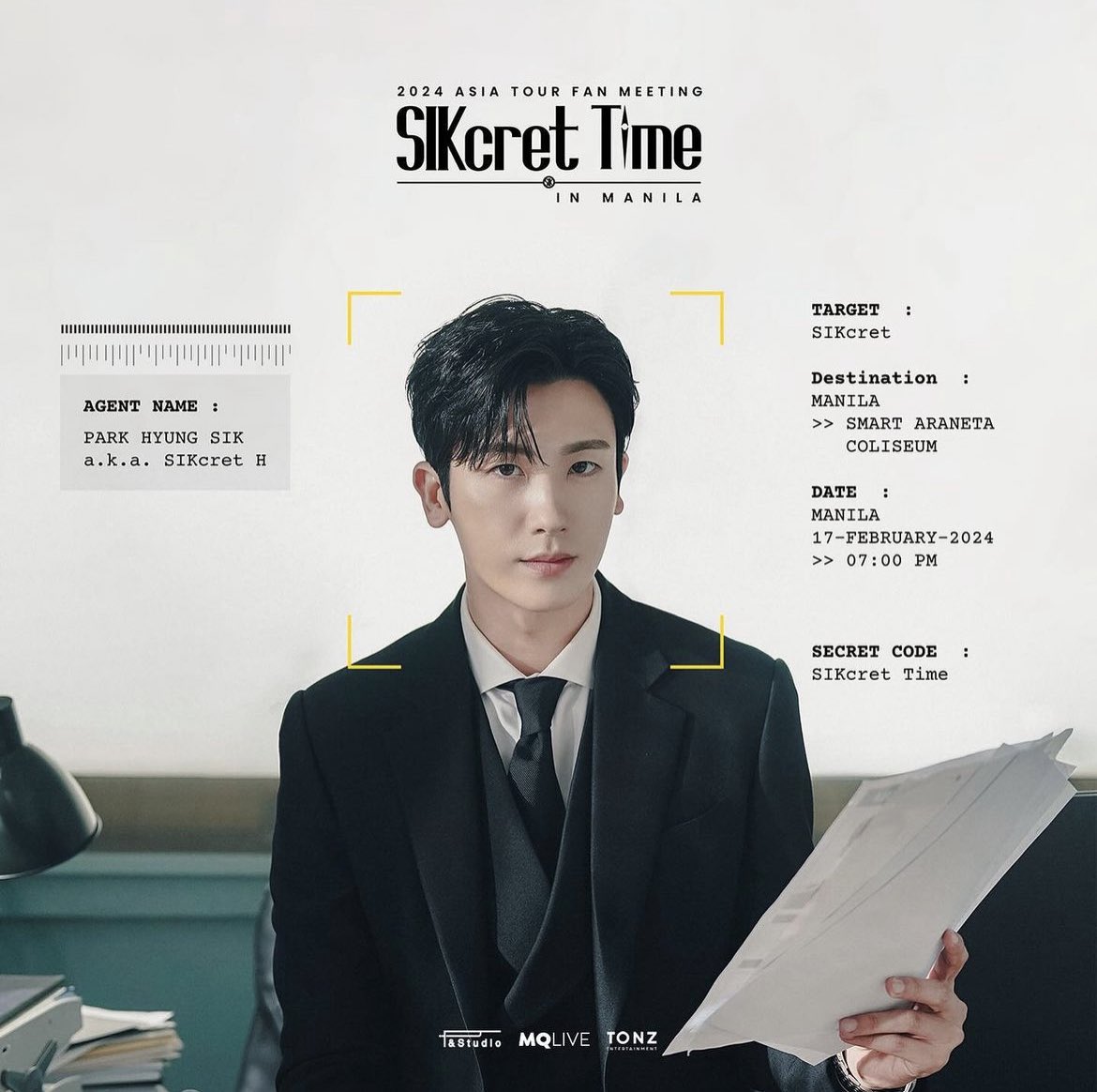 philconcerts's tweet photo. 2024 PARK HYUNG SIK Asia Tour Fan Meeting SIKcret Time in Manila on February 17, 2024, at the Araneta Coliseum!

More details soon via MQLive and @TONZentofficial 

#PHSSIKcretTimeInManila https://t.co/XhyOe1IQWb