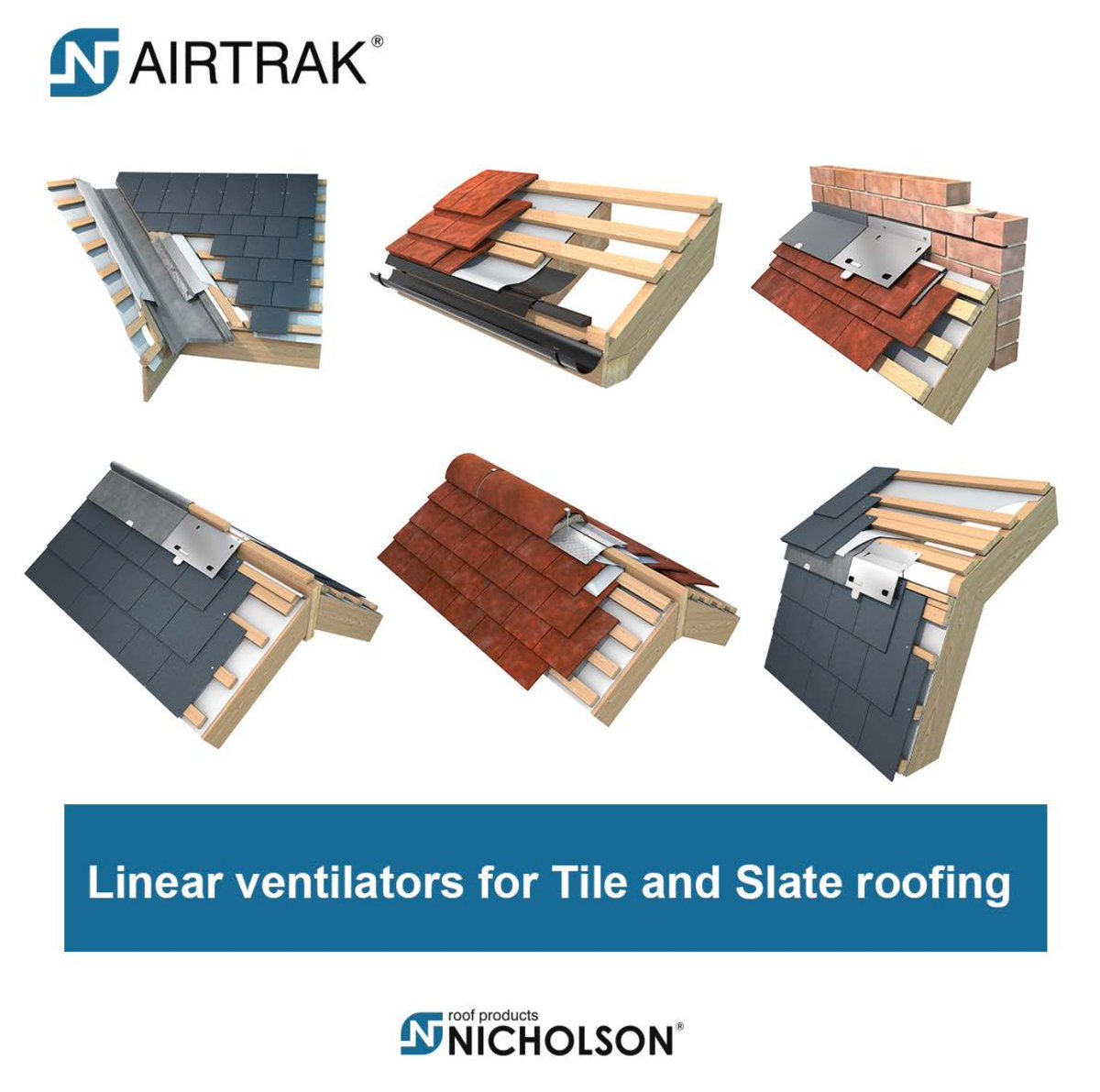 Nicholsonsts's tweet photo. With a greatly expanded range of standard ventilators now available, the AIRTRAK® ventilators cover most of the commonly encountered ventilation details. All ventilators are supplied in convenient 1m lengths which can be trimmed to length and mitred at corners on site. https://t.co/OaAFjlIAn8