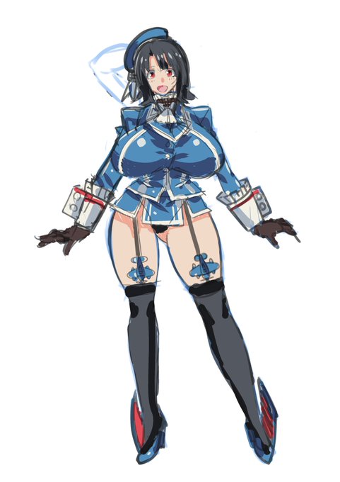 高雄をモデルに体型のバランスの練習落書き。 