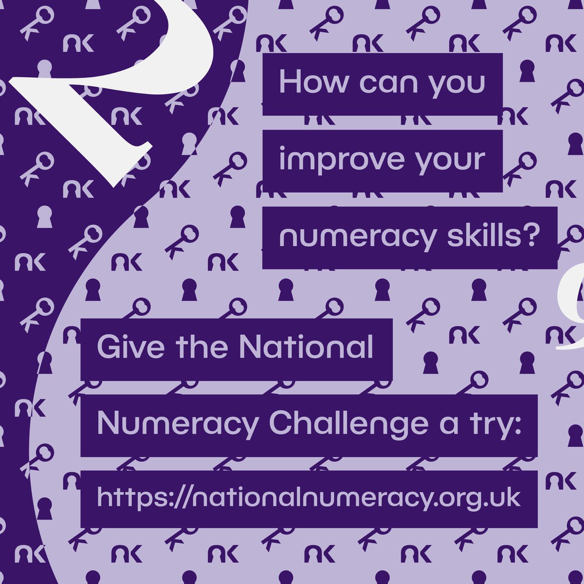 How can you improve your numeracy skills? Give the National Numeracy Challenge a try: nationalnumeracy.org.uk 9/10

#NumberConfidenceWeek #dyscalculia #MathsAnxiety #neurodiversikey #neurodiversity #numeracy #law #maths #ADHD #autism #dysgraphia #dyslexia #dyspraxia @Nat_Numeracy