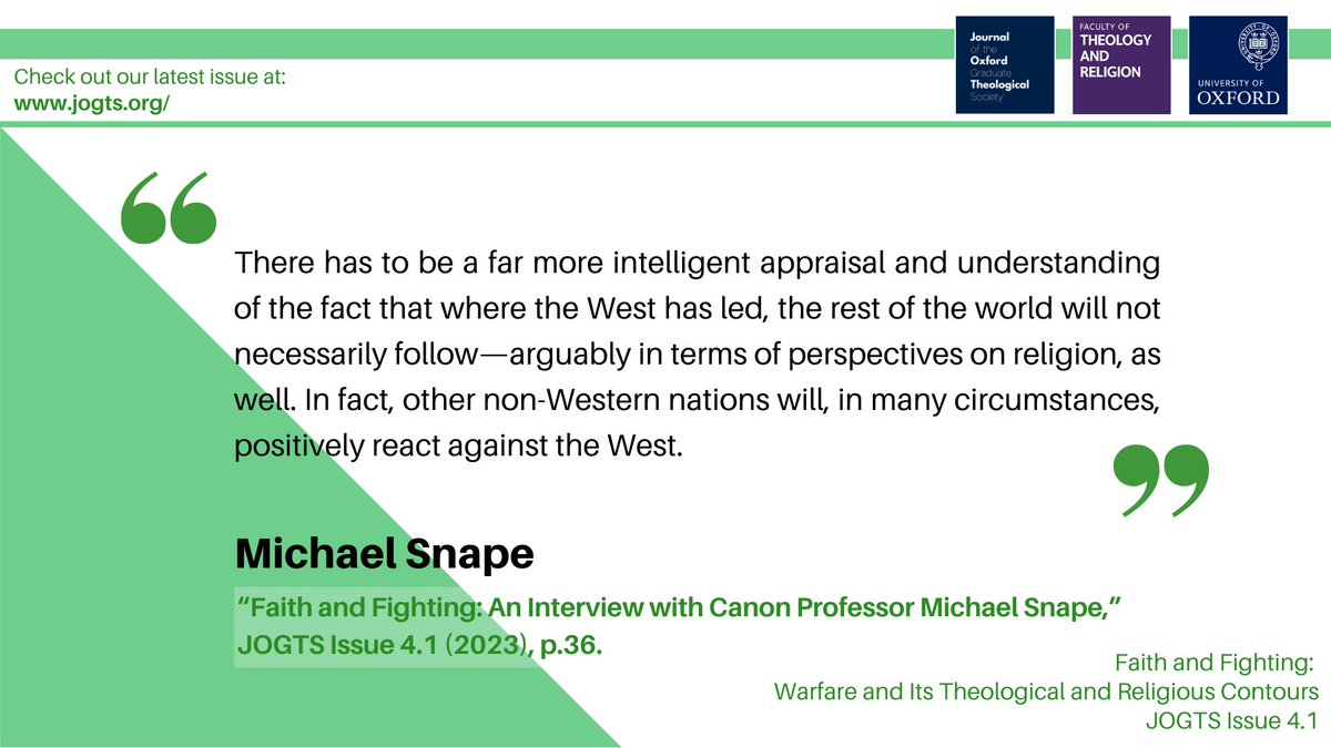 Journal of the Oxford Graduate Theological Society tweet media