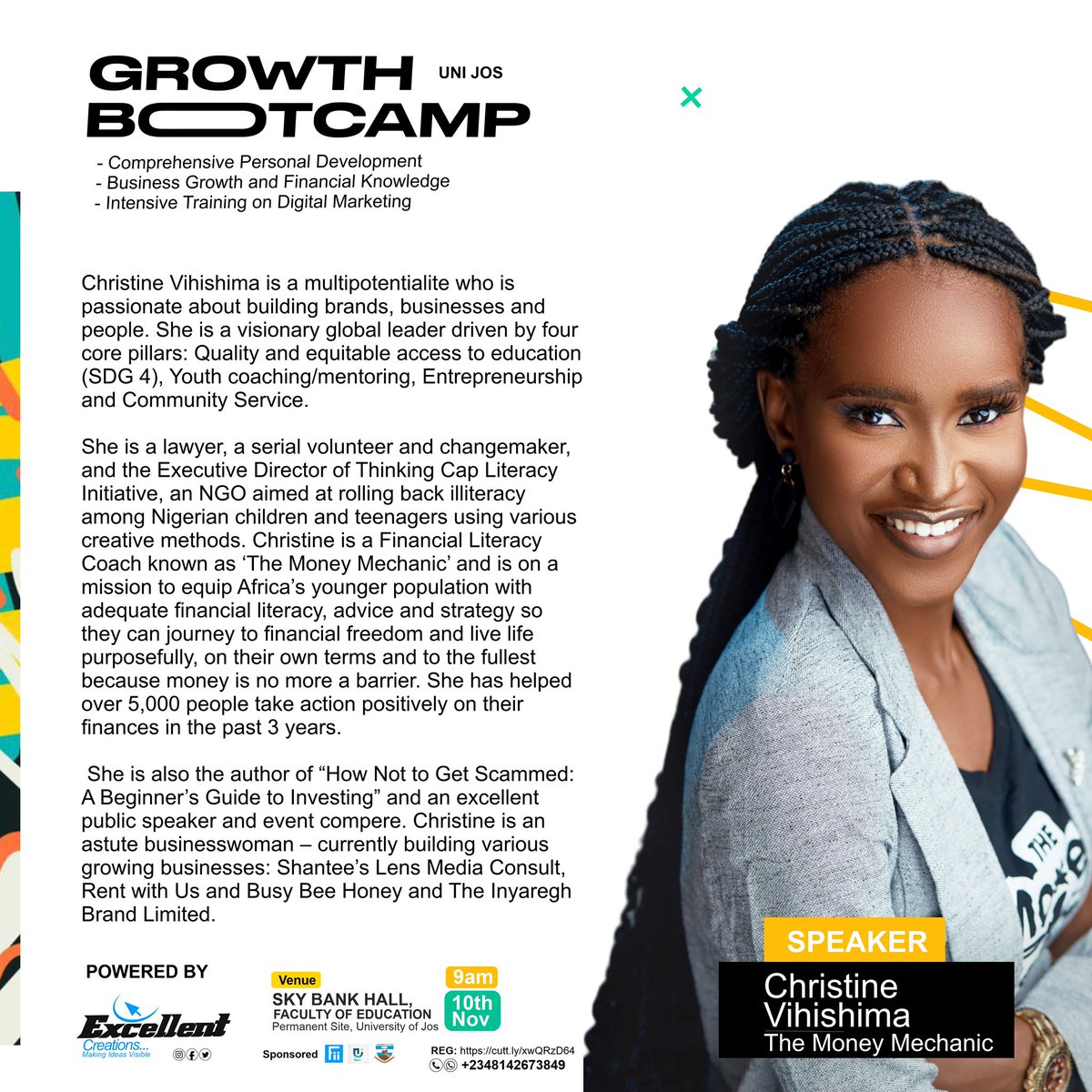 TheIshanpepe's tweet photo. We’re storming UNJOS this Friday with the Growth Bootcamp 🔥🔥🔥
Join us!
#themoneymechanic
#growthbootcamp
#eventsinjos https://t.co/JRp8iiFxWM