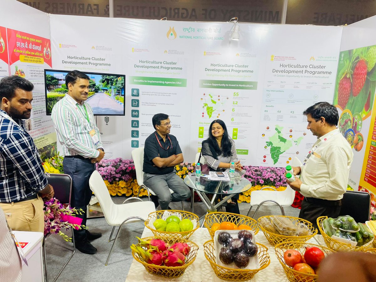 Sh. Priya Ranjan, Joint Secretary (Horticulture), MoA&amp;FW and Managing Director, National Horticulture Board visited NHB's stall on Day 2 of the World Food India event held at Pragati Maidan, New Delhi.