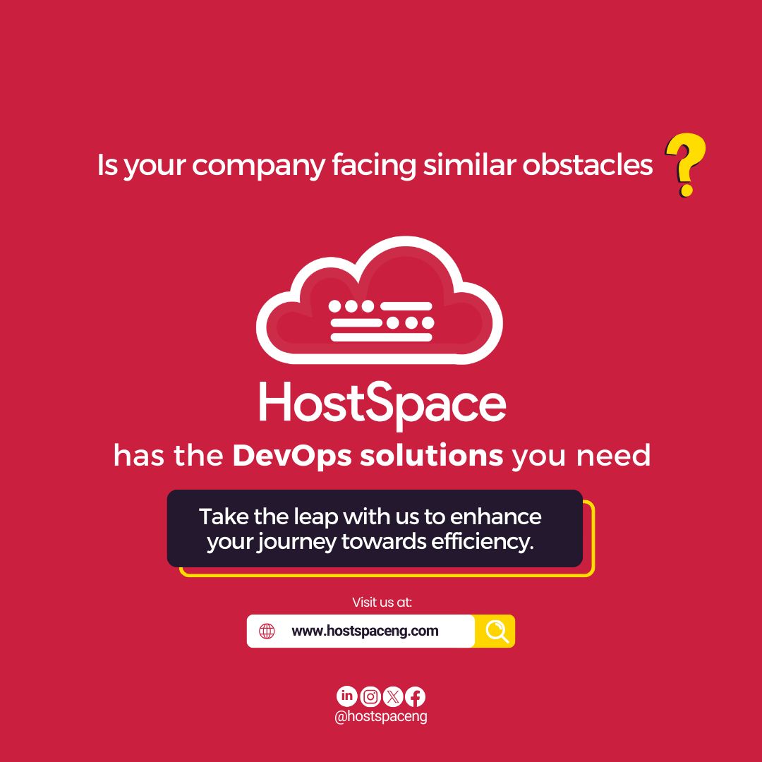 hostspaceng's tweet image. Elevate your business' DevOps processes like never before!
See how HostSpace Cloud Solutions can bring your dreams to life, and envision your success story. 🌟
#CloudArchitecture #devOps