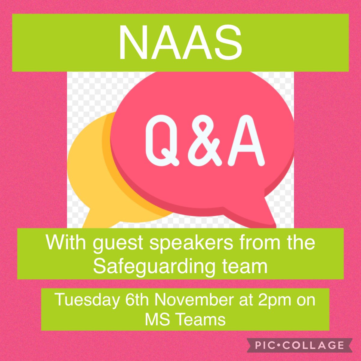🚨 TOMORROW is time for the NAAS monthly Q&A session and this month we are going to be joined by the Safeguarding team who will be open to any questions you have 🚨 @hcarterrje @jacqui_burrow @NCAlliance_NHS @JaneGarforth1 @SalfordCO_NHS @BuryCO_NHS @RochdaleCO_NHS @OldhamCO_NHS