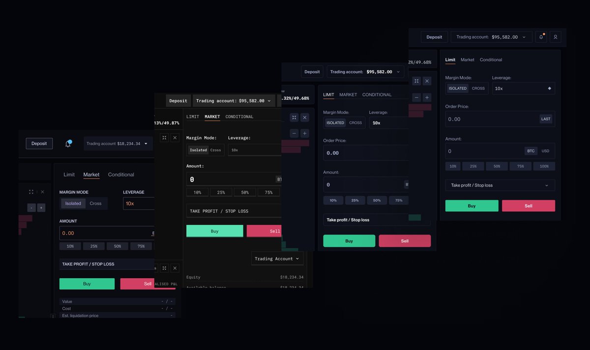 chalaska's tweet image. To create the @infinex_app design direction we started with a quick v1 to unblock eng, explored the edges from mechanical to friendly until we found the right balance in the middle. #designsystem #designdirection #infinex