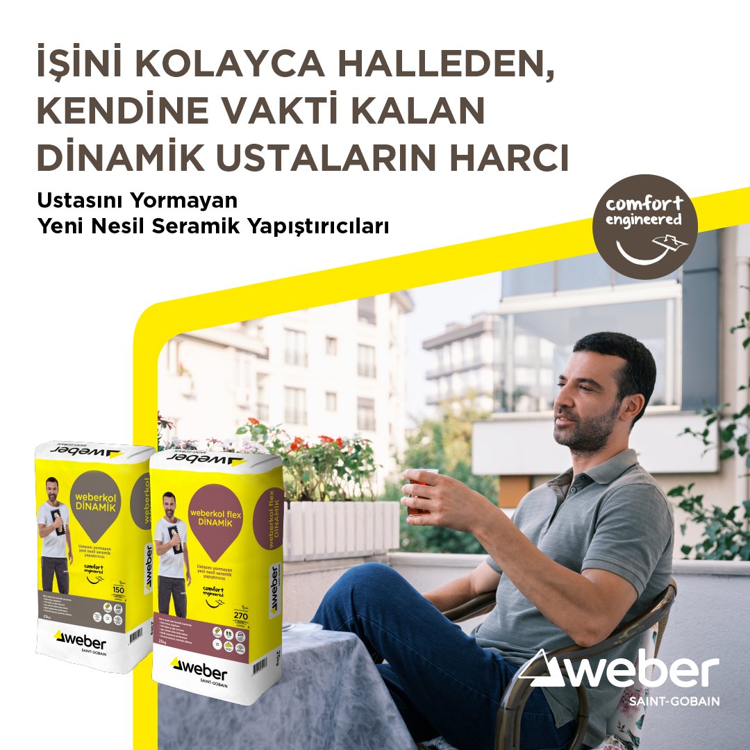Kendine vakit ayıran dinamik ustalar burada mı ?​

​Ustasını yormayan weber dinamik serisi ile işini kolayca hallet, vaktin kendine de kalsın!​

#Weber #fayansdöşeme #tadilattamirat #tadilatişleri #seramikustası #Ustam
