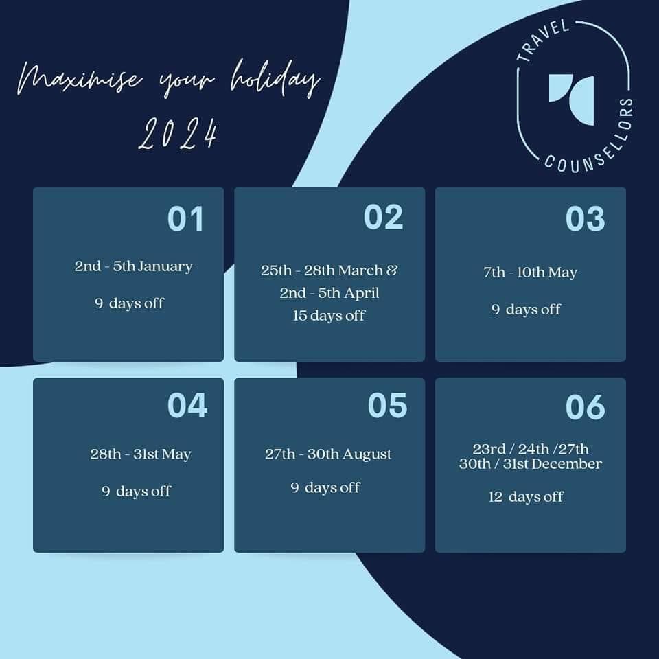 tcserena's tweet photo. Annual leave hack! You're welcome😃
Now all you need to do is get in touch to start planning your next holiday 
☎️01883708270
📧Serena.jesson@travelcounsellors.com

#luxurytravel #personaltravelagent #holidays https://t.co/PdWf4DqX5k