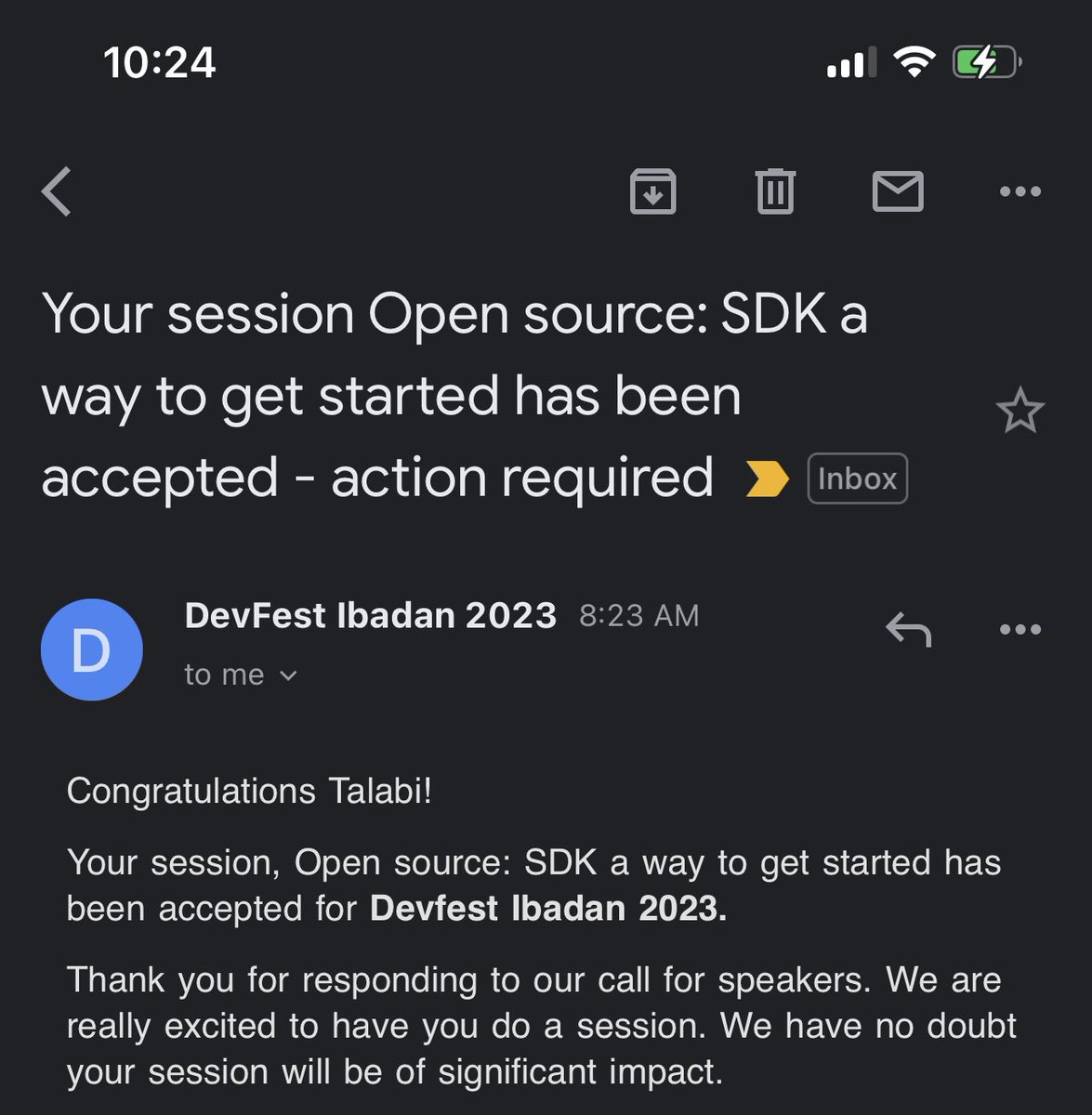 Speaking at DevFest Ibadan #DevFestIbadan next month about open source #oss #DevFest2023 🚀