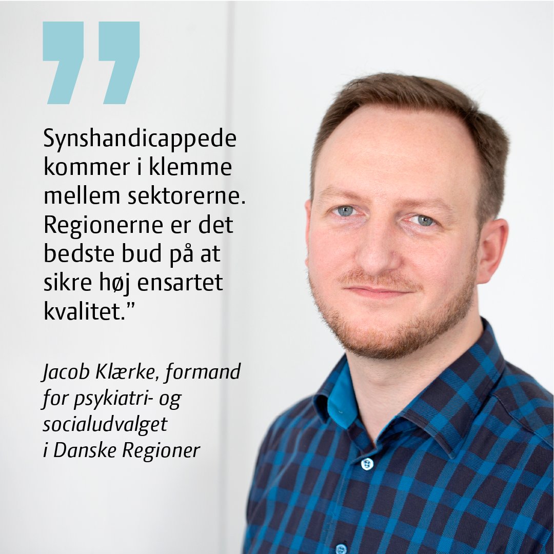 regionerne's tweet image. Nyblinde kan bedst sikres udredning og rehabilitering, hvis det foregår i regionerne. 
Vi er enige med @DKblind i, at der er for stor forskel på de tilbud, nyblinde får i kommunerne. I stedet bør området overtages af regionerne, der har højt specialiserede kompetencer og tilbud…