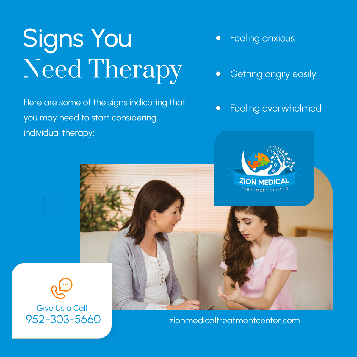 These signs are your body's way of telling you that seeking professional guidance can help you regain control and find emotional balance. If you need individual therapy, please let us know.

#Signs #RecoveryCenter #BurnsvilleMN #IndividualTherapy