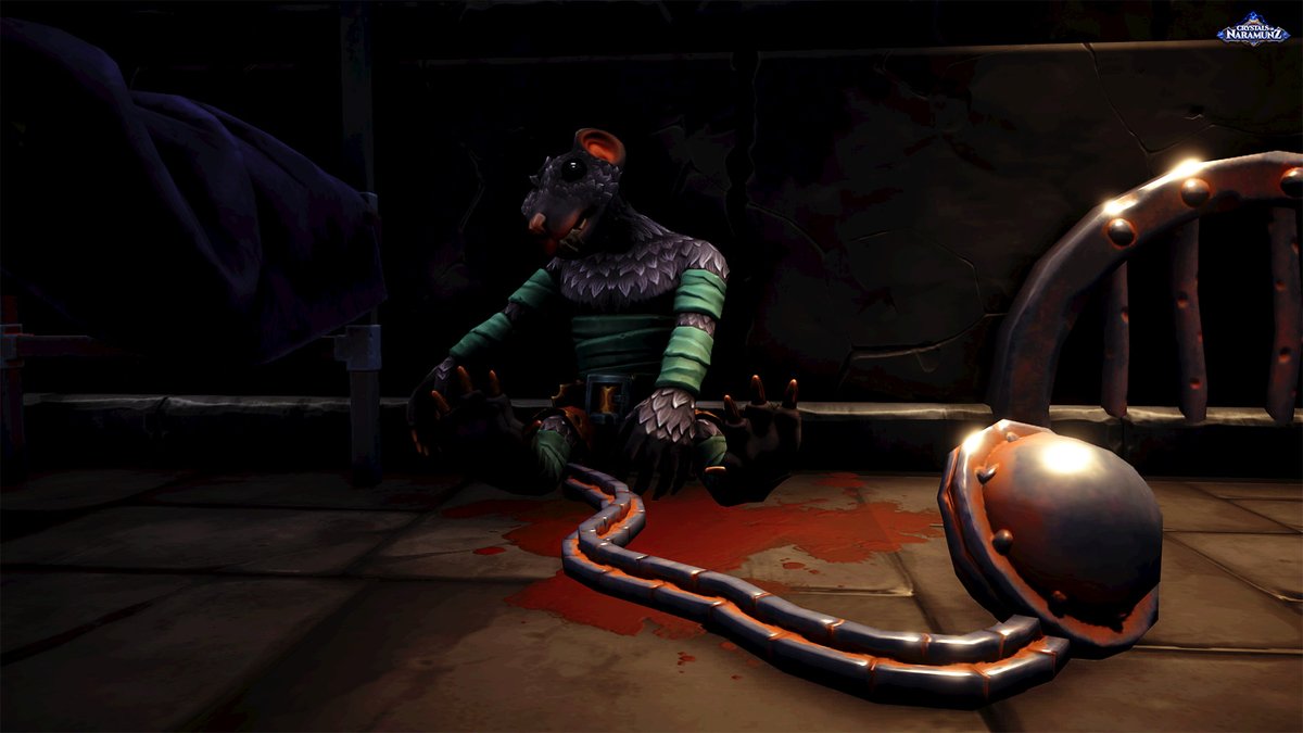 PlayCrystalfall's tweet photo. A chained #rat, long forgotten in the Imprisoned Depths of the prison #dungeon ☠️ #MonsterThursday https://t.co/GaRu9XJhnQ