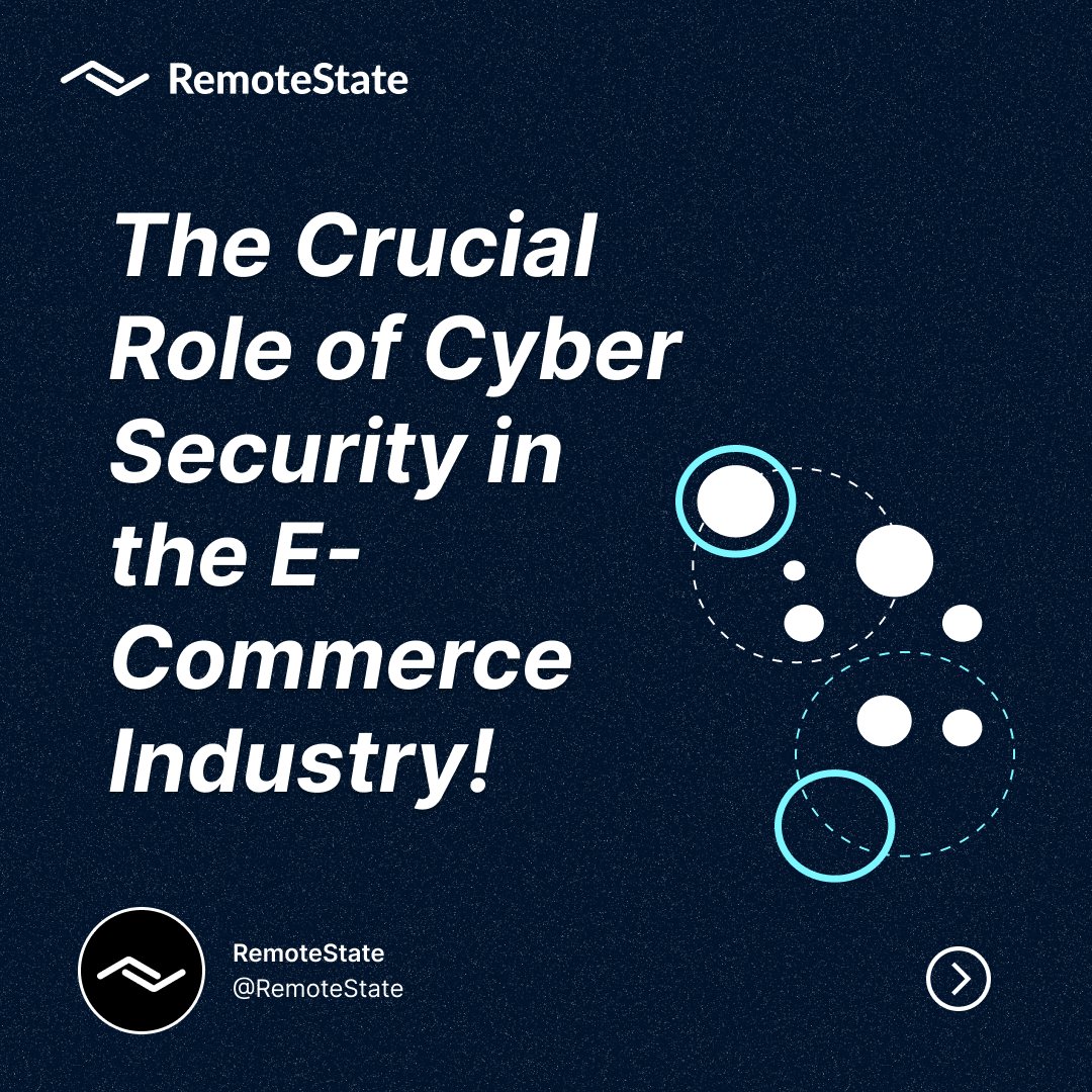 RemoteState's tweet photo. As the E-commerce landscape continues to evolve, businesses must prioritize cybersecurity, not just as a necessity but as a fundamental component that defines the industry's ethical and operational standards.

#EcommerceSecurity #Cybersecurity #OnlinePrivacy #PaymentSecurity https://t.co/OwVB7AgcSe