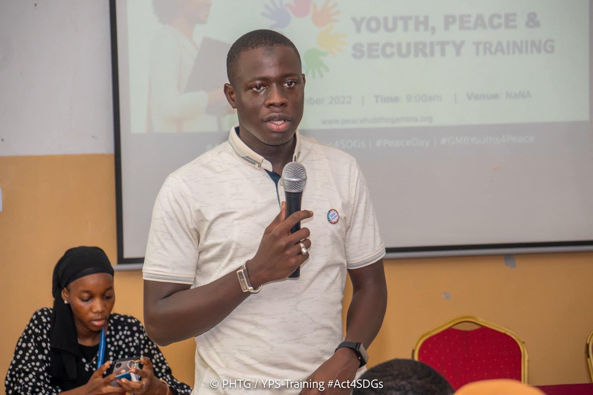 The participation of young people in peace processes will be more meaningful if it’s driven by policy decisions that recognize and complement their efforts. #NAP in #YPS reflects the commitment of gov’t to operationalize #YPS in its development agenda. 

#GMBYouth4Peace
