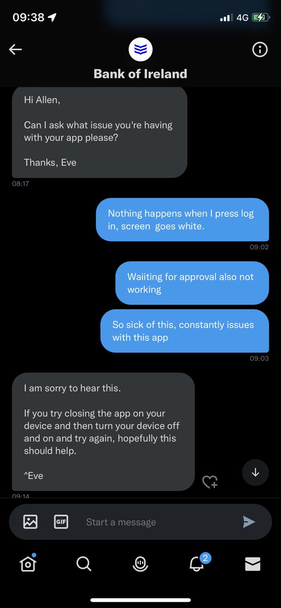 Allenkiely's tweet photo. @bankofireland dealing with bank of Ireland is like an episode of the IT crowd https://t.co/brvpOsTsxl