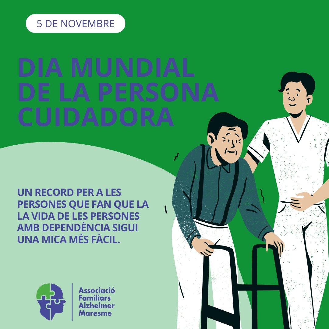 afamaresme's tweet photo. En la malaltia de l'#Alzheimer, les persones cuidadores són les grans oblidades. Un record per elles en el #diamundialdelapersonacuidadora #diadelcuidador #diadelacuidadora
#afamaresme https://t.co/8fkrWekmKu