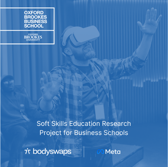 timvorley's tweet photo. I am pleased to announce that @BrookesOBBS is part the Soft Skills Education Research Project for Business Schools with @Bodyswaps_VR &amp; @Meta! It'll be exciting to see the positive impact that immersive learning will have on the soft skills of our students. https://t.co/w6lRPQEZ02