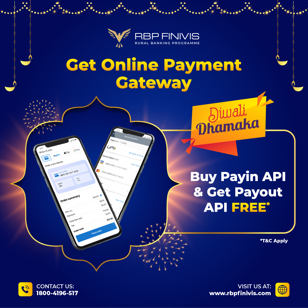 🔥 Don't miss out on this amazing offer! #Buy our #Payin API and unlock a #FREE #Payout #API!

Contact us: +917717309349

#payoutapi #rbpfinivis  #payments #digitalpayments #securepayment #securetransactions #megopay  #diwalidhamaka #diwalioffer