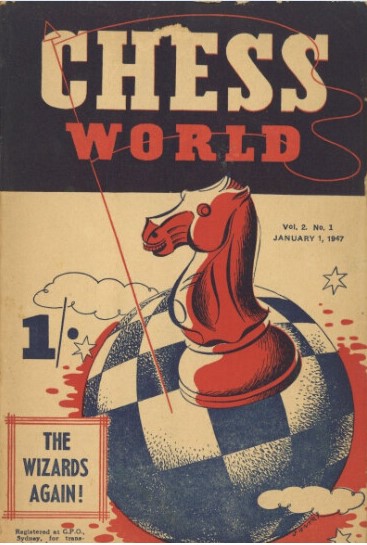 DMUSpecialColls's tweet photo. Absolutely โค๏ธthis cover of Chess World, 1947 for #ChessTuesday with its #1940s pulp/golden age #scifi vibe, Darn those wizards, again! From the @ecfchess collection.
@LibraryDMU @garylanechess @chesstutor #chesshistory #chessliterature #chess @explorearchives https://t.co/upl5uVxckA