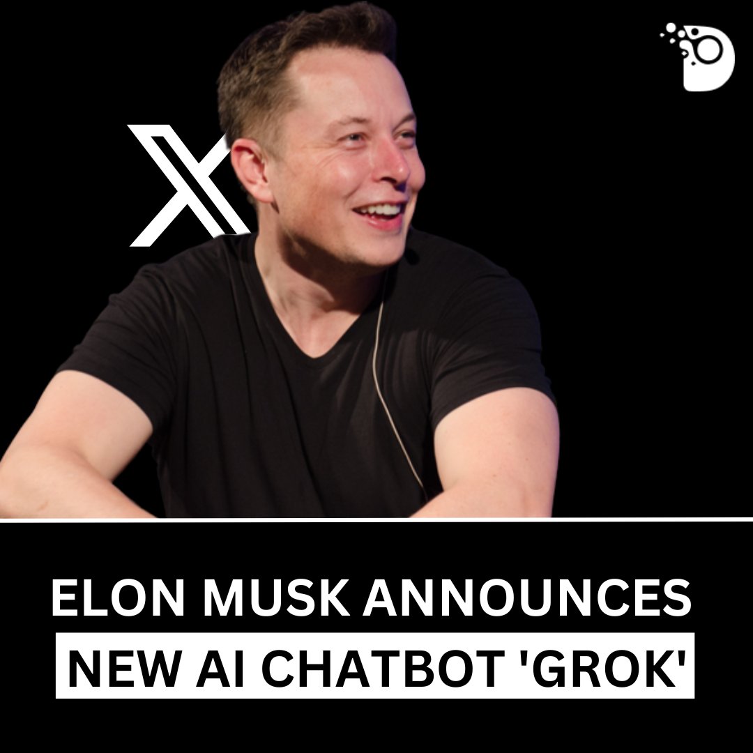 delimp_it's tweet photo. Elon Musk just dropped the bombshell: Meet #GrokAI the groundbreaking AI chatbot! 

Get ready to explore a new era of smart conversations and innovation.

#Elonmusk #Grok https://t.co/S2xghtOjjX