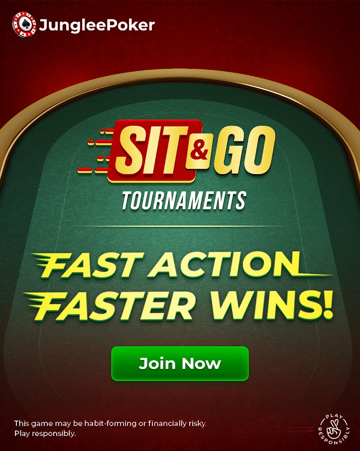 GutshotMagazine's tweet image. 🚀 Fast-paced action awaits with @junglee_poker's #SitAndGo Tournaments! 🃏⏱️ Say goodbye to waiting and hello to instant wins. 🏆

Join the thrill – download now and sign up here bit.ly/GSJungleeeP to experience rapid, rewarding gameplay! ♠️🔥

#OnlinePoker #JungleePoker