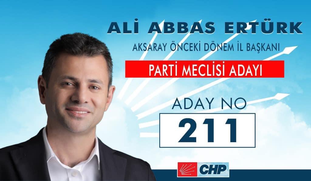 38. Olağan Cumhuriyet Halk Partisi Kurultayında Parti Meclisi Üyesi seçilen yol arkadaşım, kardeşim Ali Abbas Ertürk’ü yürekten kutluyor, başarılar diliyorum.
